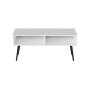 Тумба под ТВ Невада Ferrum-decor 45x100x38 Черный металл ДСП Белый 16 мм (FRD-106725)