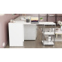 Стол-тумба трансформер Смарт 2/1 Ferrum-decor 750x1450x500 Черный металл ДСП Белое 16 мм (FRD-105095)
