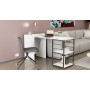 Стол-тумба трансформер Смарт 2/1 Ferrum-decor 750x1450x500 Черный металл ДСП Белое 16 мм (FRD-105095)