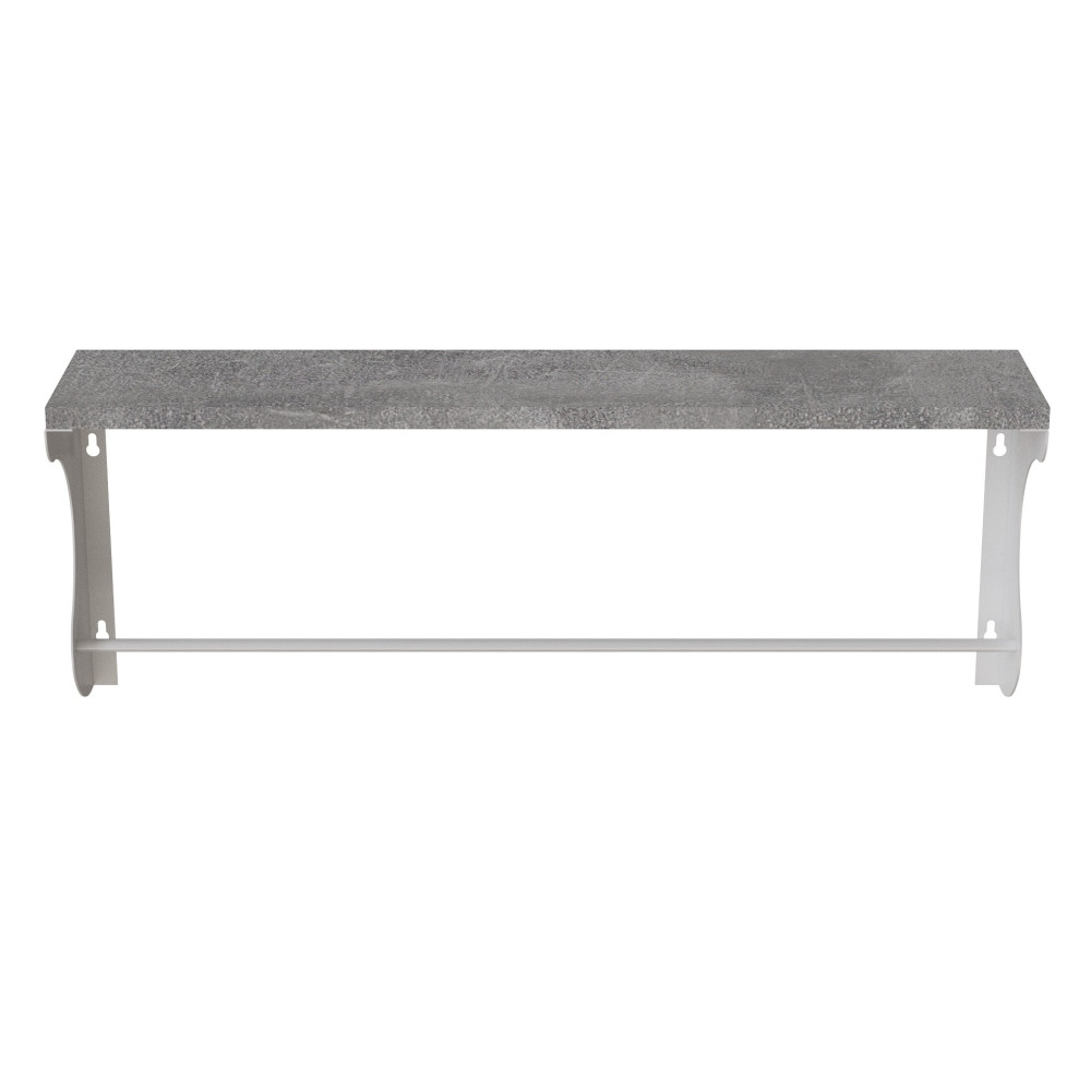 Полиця настінна Ferrum-decor Юзібі 270x500x150 метал Білий ДСП Бетон 16 мм (FRD-102666)