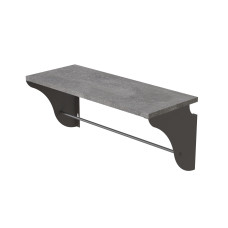 Настінна полиця Ferrum-decor Комфі 260x500x240 метал Сірий ДСП Бетон 16 мм (FRD-102736)