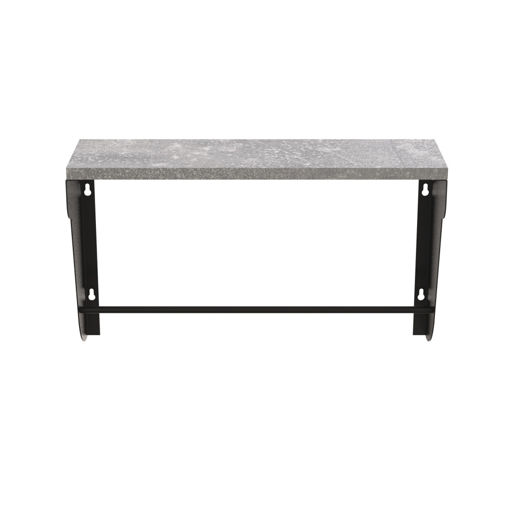 Полиця настінна Ferrum-decor Світ 300x600x150 метал Чорний ДСП Бетон 16 мм (FRD-102806)
