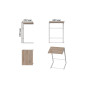 Столик приставний Террі Ferrum-decor 650x440x330 Білий метал ДСП Дуб Сан-Марино 16 мм (FRD-104656)