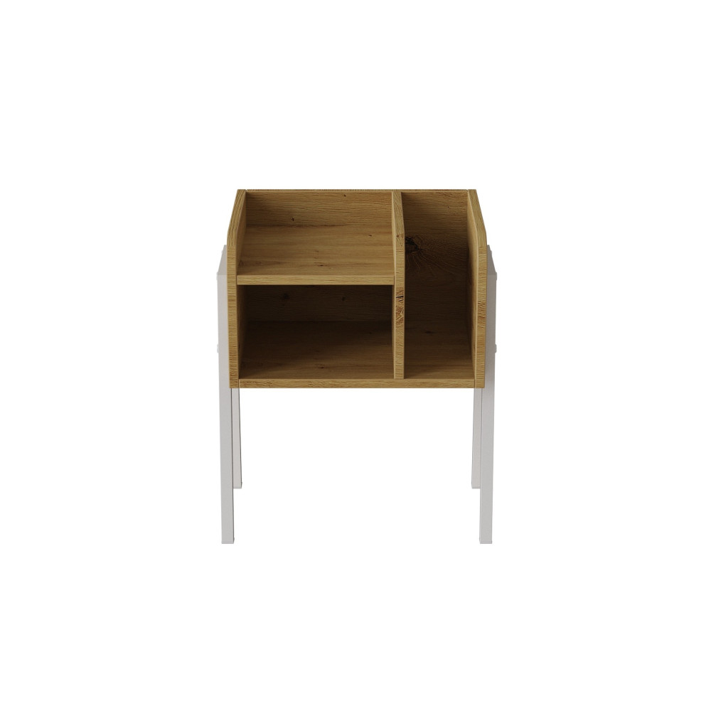 Тумба модульная Ferrum-decor Амели 540x450x320 металл Белый ДСП Дуб Дуб Артизан 16 мм (FRD-103016)