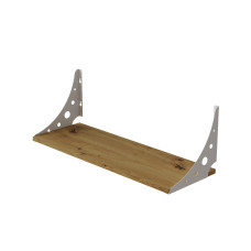 Полиця настінна Ferrum-decor Ханді 2 240x500x240 метал Білий ДСП Дуб Артизан 16 мм (FRD-102566)