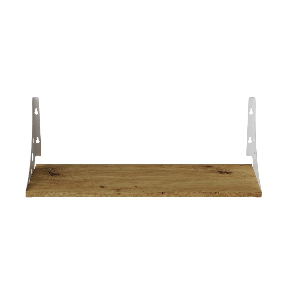 Полка настенная Ferrum-decor Ханди 2 240x500x240 металл Белый ДСП Дуб Артизан 16 мм (FRD-102566)