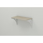 Полка настенная Ferrum-decor Ханди 2 240x700x240 металл Белый ДСП Сонома 16 мм (FRD-102606)