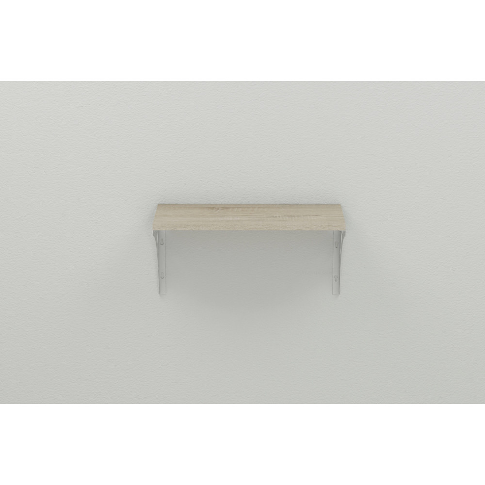 Полка настенная Ferrum-decor Ханди 2 240x700x240 металл Белый ДСП Сонома 16 мм (FRD-102606)