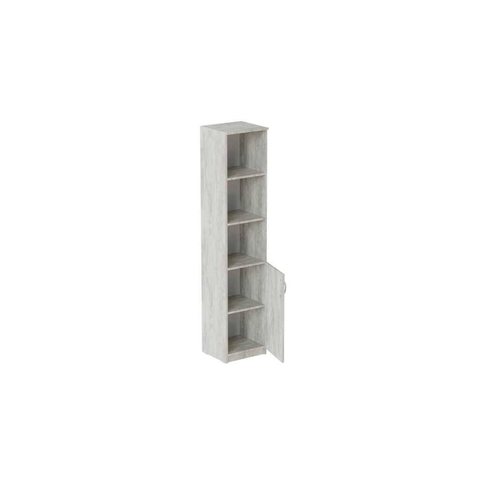 Пенал Анжело Ferrum-decor на 4 полки с 1 дверью 1900x400x380 ДСП Бетон 16 мм (FRD-104916)
