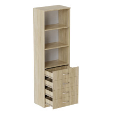 Шафа Анжело Ferrum-decor на 3 полиці з 4 ящики 1900x600x380 ДСП Дуб Сонома 16 мм (FRD-104986)