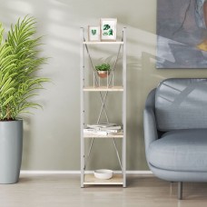 Этажерка 4/34 Ferrum-decor Серии Конект 120x34x28 серый ДСП Дуб Сан-Марино 16мм (FRD-104284)