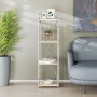Этажерка 4/34 Ferrum-decor Серии Конект 120x34x28 серый ДСП Дуб Сан-Марино 16мм (FRD-104284)