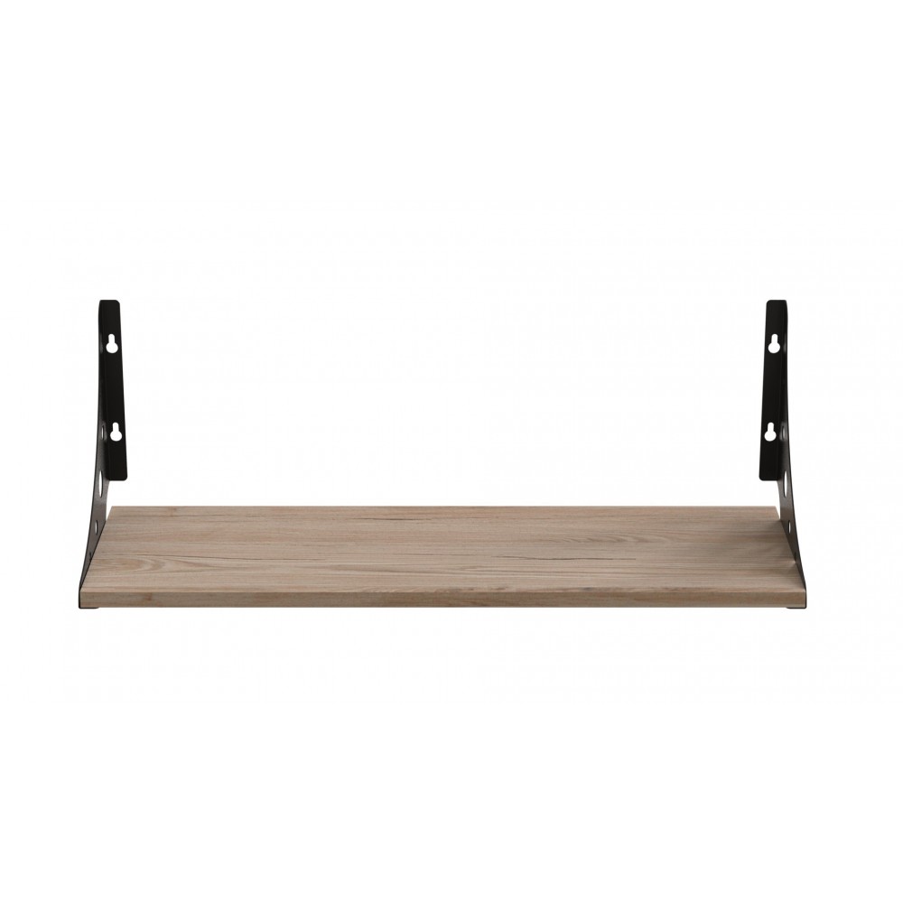 Полиця настінна Ferrum-decor Ханді 2 240x700x240 метал Чорний ДСП Дуб Сан-Марино 16 мм (FRD-102597)