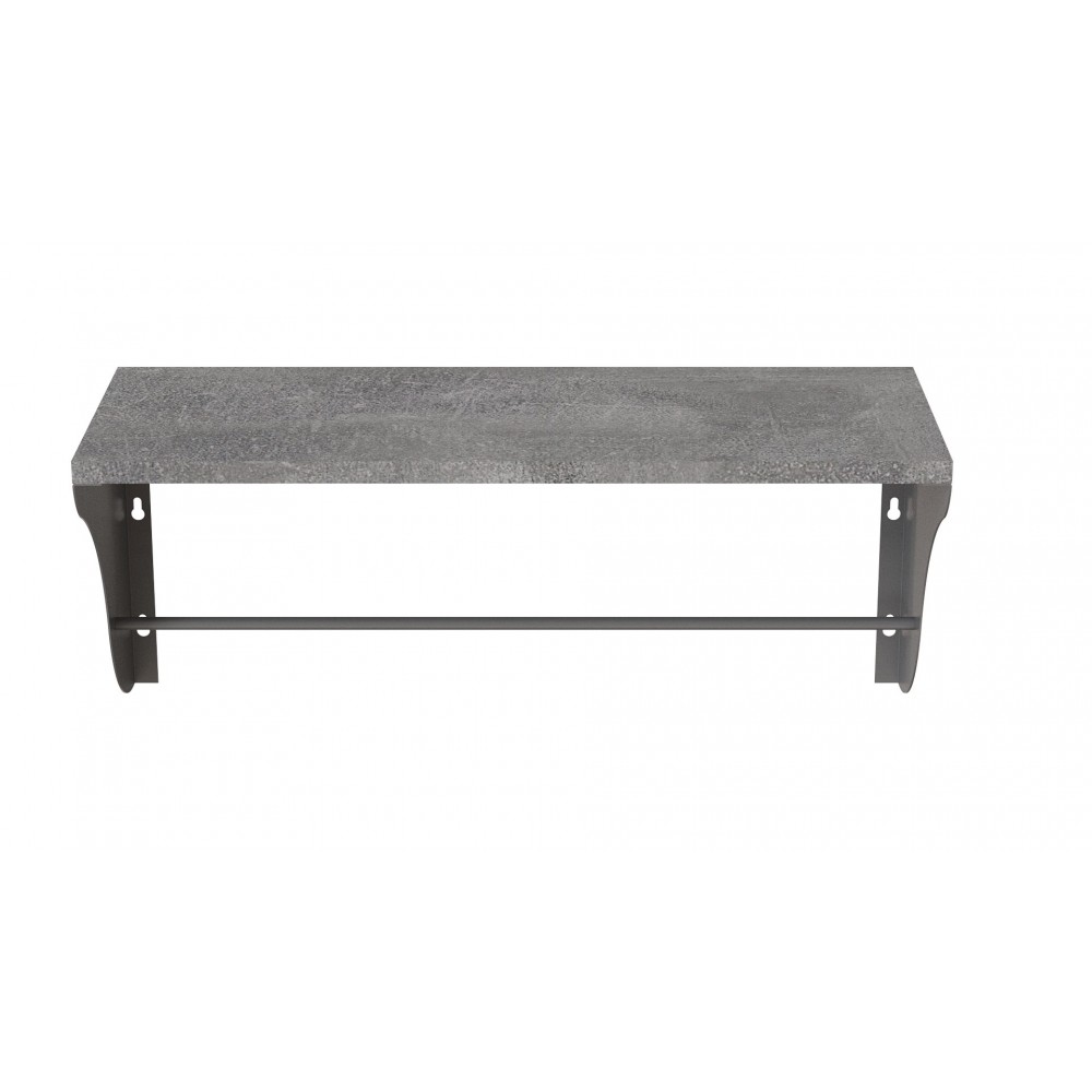 Настінна полиця Ferrum-decor Комфі 260x600x240 метал Сірий ДСП Бетон 16 мм (FRD-102757)