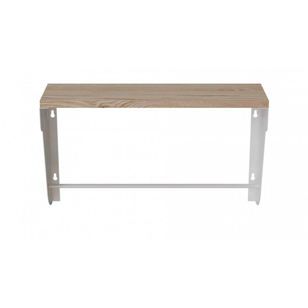 Полка настенная Ferrum-decor Свит 300x500x150 металл Белый ДСП Дуб Сан-Марино 16 мм (FRD-102787)