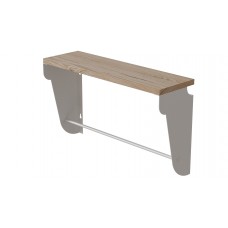 Полиця настінна Ferrum-decor Світ 300x500x150 метал Білий ДСП Дуб Сан-Марино 16 мм (FRD-102787)