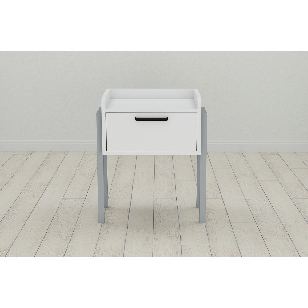 Тумба модульна Ferrum-decor Бетті 540x450x320 метал Сірий ДСП Біле 16 мм (FRD-102997)