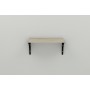 Полка настенная Ferrum-decor Ханди 2 240x500x240 металл Черный ДСП Сонома 16 мм (FRD-102557)