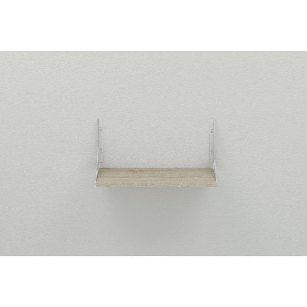 Полиця настінна Ferrum-decor Ханді 2 240x700x240 метал Білий ДСП Сонома 16 мм (FRD-102647)