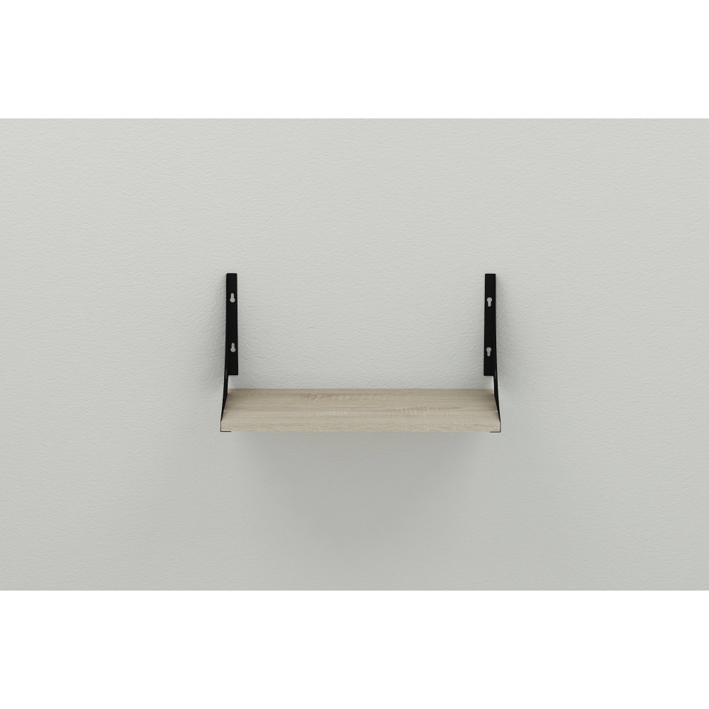 Полка настенная Ferrum-decor Ханди 2 240x500x240 металл Черный ДСП Сонома 16 мм (FRD-102557)
