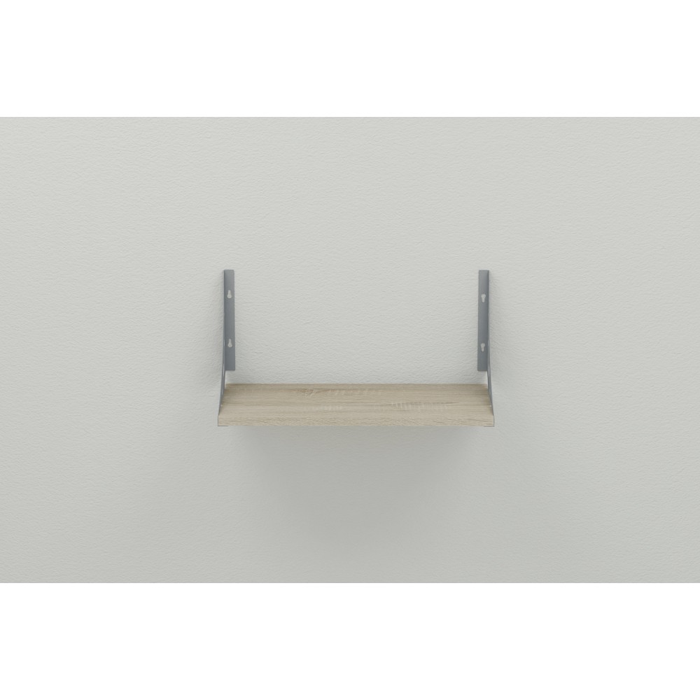 Полиця настінна Ferrum-decor Ханді 2 240x500x240 метал Сірий ДСП Сонома 16 мм (FRD-102627)