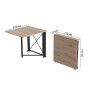 Стіл-книжка трансформер Оріон 1 Ferrum-decor 750x810x730 Чорний метал ДСП Дуб Сан-Марино 16 мм (FRD-104598)