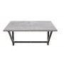 Стол раскладной Александр 7 Ferrum-decor 750x600x700 Черный металл ДСП Бетон 16 мм (FRD-104898)