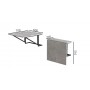 Стол раскладной Александр 7 Ferrum-decor 750x600x700 Черный металл ДСП Бетон 16 мм (FRD-104898)
