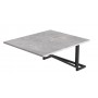 Стол раскладной Александр 7 Ferrum-decor 750x600x700 Черный металл ДСП Бетон 16 мм (FRD-104898)
