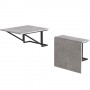 Стол раскладной Александр 7 Ferrum-decor 750x600x700 Черный металл ДСП Бетон 16 мм (FRD-104898)
