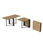 Стіл-книга трансформер Оріон 2 Ferrum-decor 750x1520x730 Чорний метал ДСП Дуб Артизан 16 мм (FRD-104588)