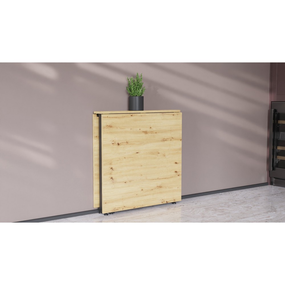 Стіл-книга трансформер Оріон 2 Ferrum-decor 750x1520x730 Чорний метал ДСП Дуб Артизан 16 мм (FRD-104588)