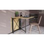 Стіл-книга трансформер Оріон 2 Ferrum-decor 750x1520x730 Чорний метал ДСП Дуб Артизан 16 мм (FRD-104588)