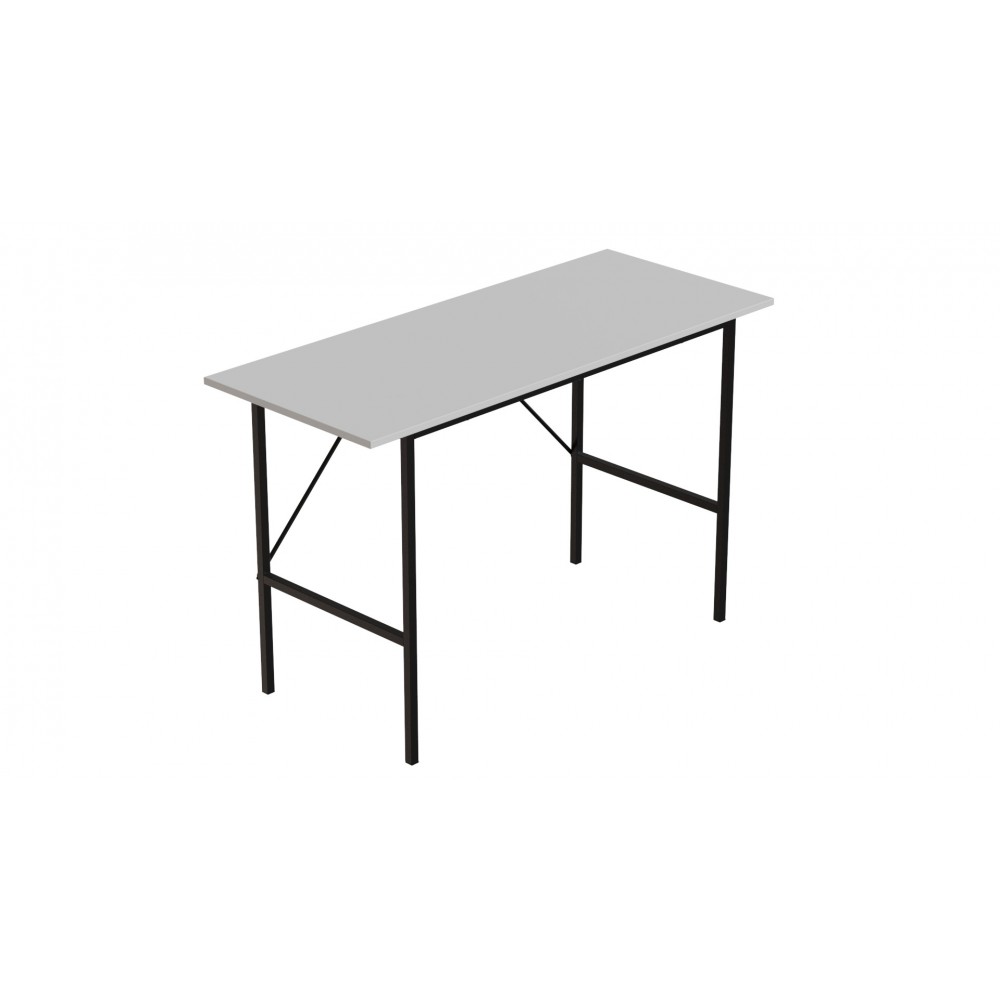 Стол письменный Line Тайм Ferrum-decor 750x1200x500 Черный металл ДСП Белое 16 мм (FRD-104878)