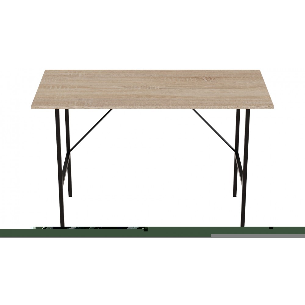 Стол письменный Line Тайм Ferrum-decor 750x1200x600 Черный металл ДСП Дуб Сонома 16 мм (FRD-104888)