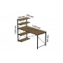 Компьютерный стол Ferrum-decor Джек 75x120x70 Черный ДСП Артизан (FRD-105409)