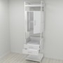 Шафа Гардероб Уні секція 5 серії Конект Ferrum-decor 220x60x50см Білий метал ДСП Білий 32 мм (FRD-104519)
