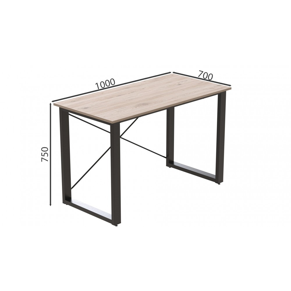 Письменный стол Ferrum-decor Драйв 750x1000x700 Черный металл ДСП Дуб Сан-Марино 32 мм (FRD-103360)
