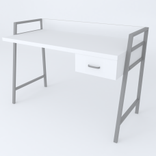Письмовий стіл Ferrum-decor Комфорт 750x1200x600 Сірий метал ДСП Біле 32 мм (FRD-103450)