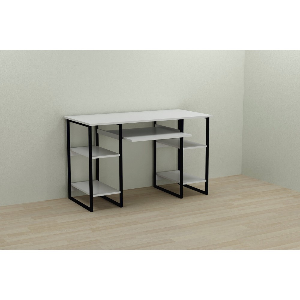 Письменный стол Ferrum-decor Тим 75x140x70 черный ДСП Белое 16мм (FRD-103980)