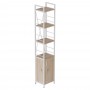 Етажерка 4/34 Ferrum-decor Серії Конект із тумбою 179x34x28 Білий ДСП Сан-Марино (FRD-104471)