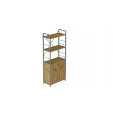 Етажерка 3/60 Ferrum-decor Серії Конект із тумбою 144x60x28 Сірий ДСП Артизан (FRD-104461)