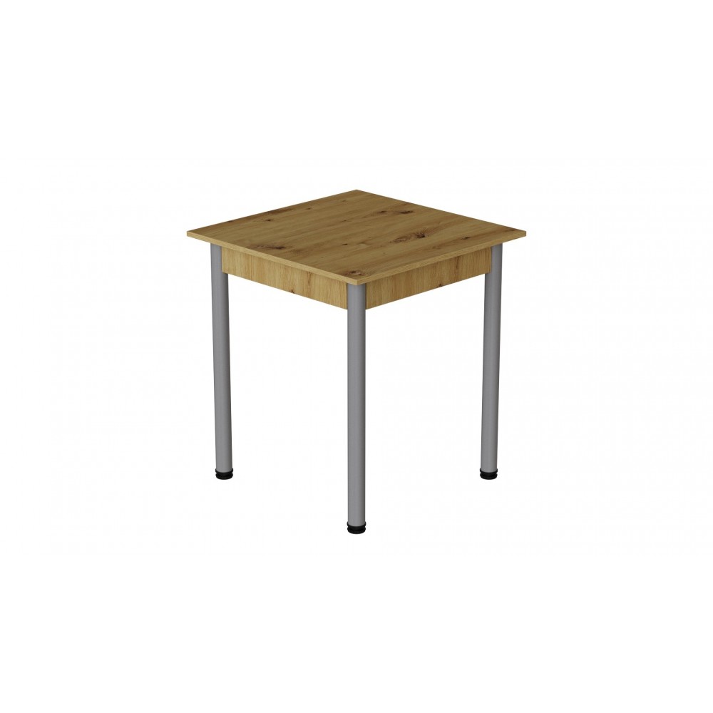 Стіл кухонний Ferrum-decor Агата 75x70x70 Сірий ДСП Дуб Артизан 16мм (FRD-105671)