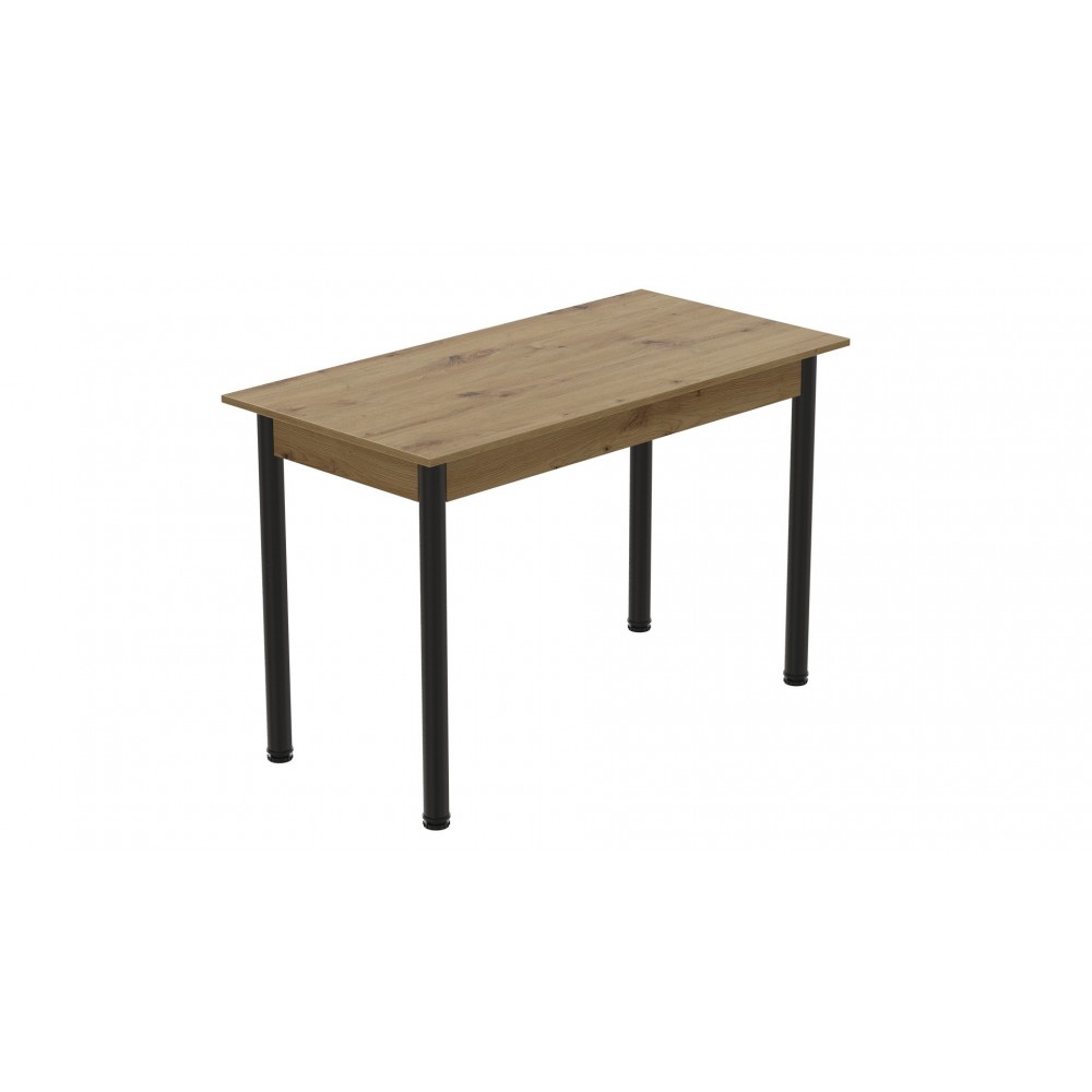 Стіл кухонний Ferrum-decor Беніта 75x120x60 Чорний ДСП Дуб Артизан 16мм (FRD-105691)