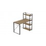 Письменный стол Ferrum-decor Серии Конект c этажеркой 75x120x60 черный ДСП Дуб Артизан 16мм (FRD-104221)