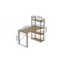Письменный стол Ferrum-decor Серии Конект c этажеркой 75x120x60 черный ДСП Дуб Артизан 16мм (FRD-104221)