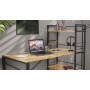 Письменный стол Ferrum-decor Серии Конект c этажеркой 75x120x60 черный ДСП Дуб Артизан 16мм (FRD-104221)