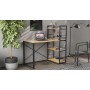 Письменный стол Ferrum-decor Серии Конект c этажеркой 75x120x60 черный ДСП Дуб Артизан 16мм (FRD-104221)