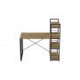 Письменный стол Ferrum-decor Серии Конект c этажеркой 75x120x60 черный ДСП Дуб Артизан 16мм (FRD-104221)