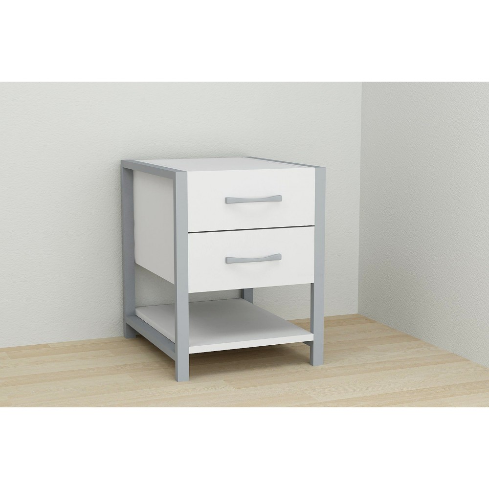 Тумба універсальна Ferrum-decor Вів'єн 2/1 50x41x40 сірий ДСП Біле 16мм (FRD-104181)